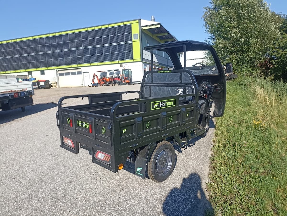 Hofman elektrisches Tuk Tuk JP35 mit mech. Kippfläche, Dach und Windschutz – Bild 4