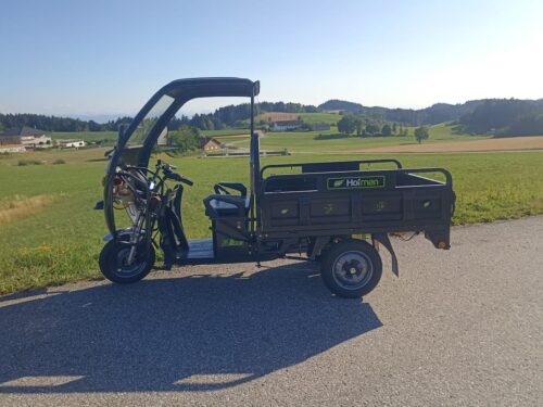 Hofman elektrisches Tuk Tuk JP35 mit mech. Kippfläche, Dach und Windschutz
